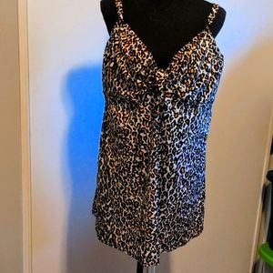 Animal print swimdress